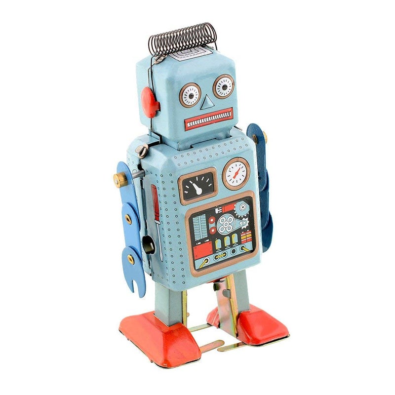 CHIMUYU Wind Up Vintage Robot Retro Classic Clockwork Spring for Collection, Xmas, Gift, Party, Birthday, Festival, Surprise, Memories - Image 1